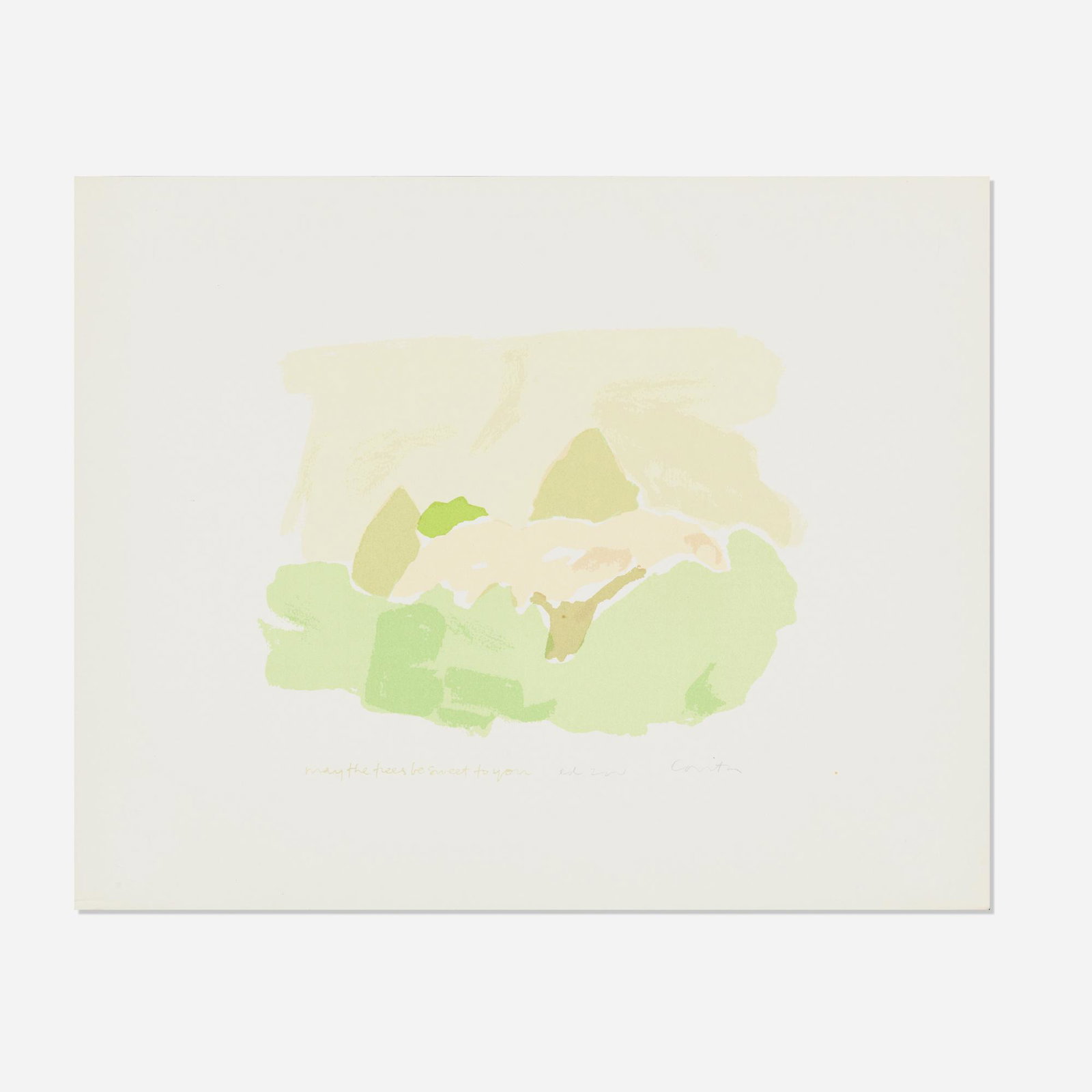 Corita Kent (Sister Mary Corita), May the trees?: Corita Kent (Sister Mary Corita) May the trees be sweet to you 1982 screenprint in colors 16 h × 19.875 w in (41 × 50 cm) Signed to lower right 'Corita'. This work is from the editi