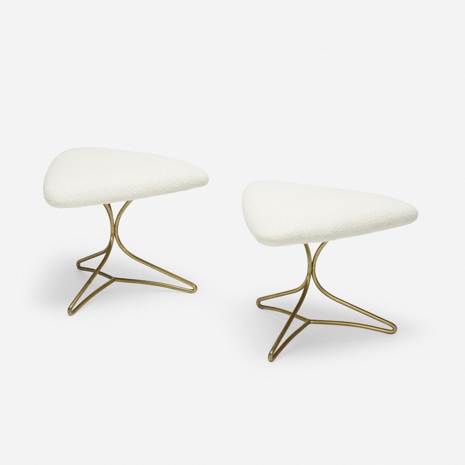In the manner of Vladimir Kagan, Stools, pair (1 of 2)