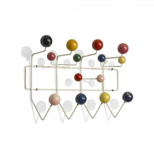 Charles and Ray Eames Hang-it-All: Charles and Ray Eames Hang-it-All Tigrett Enterprises USA, 1953 lacquered wood, enameled steel 20 w x 7 d x 13.5 h inches Sold with original box. Literature: Eames Design: The Work of the Office of