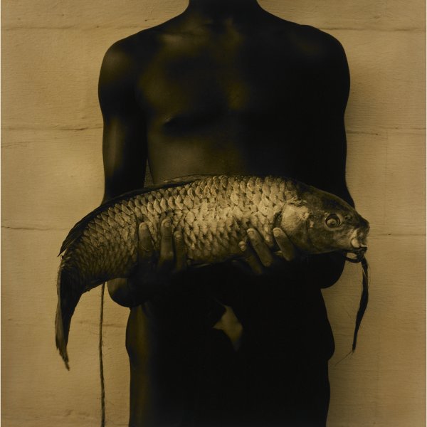 Jack Spencer Man with Fish, Como, MS: Jack Spencer Man with Fish, Como, MS 1996 gelatin silver print 22 h x 22 w inches Signed to lower right 'Jack Spencer'. This work is number 1 from the edition of 10. Provenance: Catherine Edelman Gall