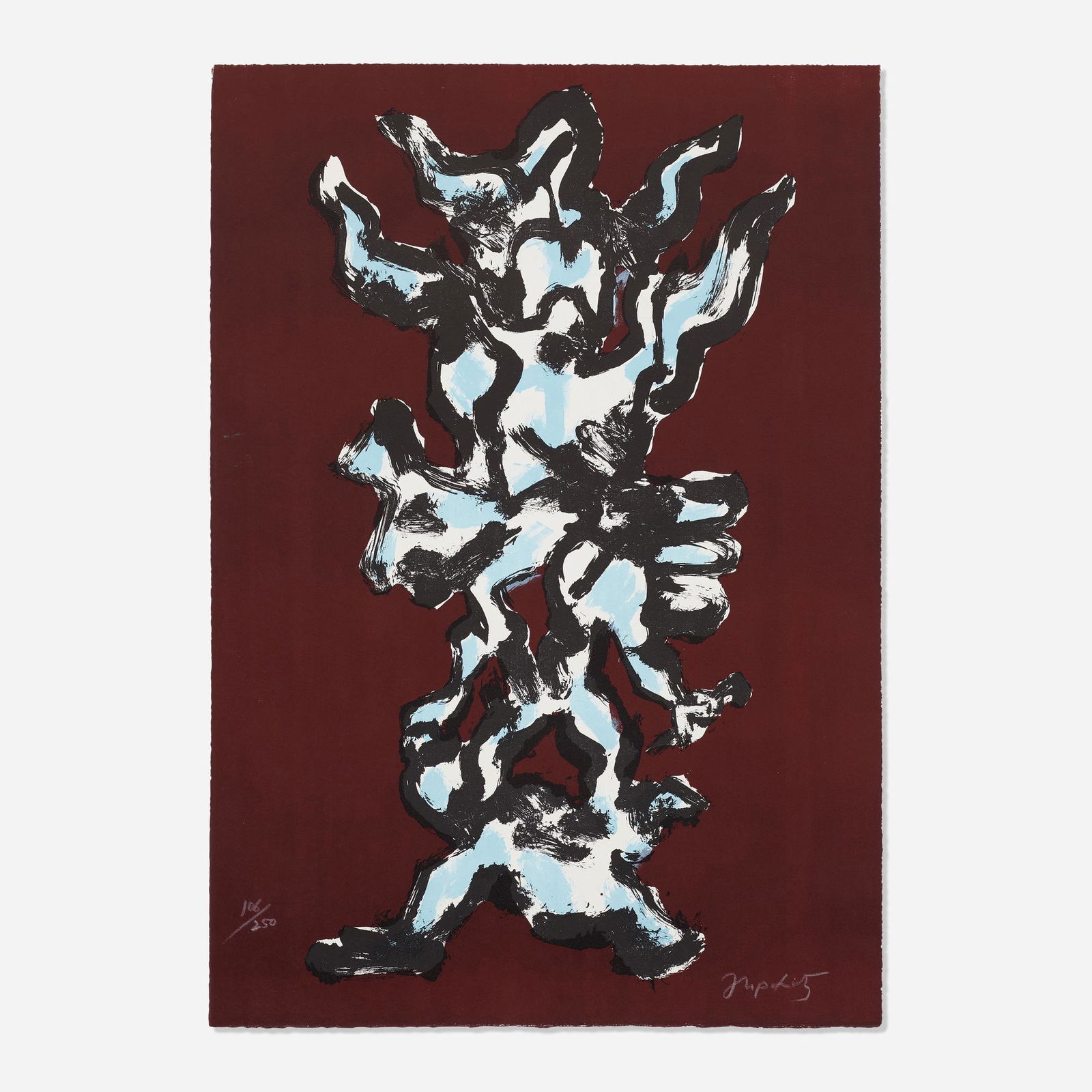 Jacques Lipchitz, Tree of Life: Jacques Lipchitz Tree of Life 1972lithograph in colors on Magnani paper 25.75 h × 18 w in (65 × 46 cm) Signed and numbered to lower edge '106/250 Lipchitz'. This work is number 106