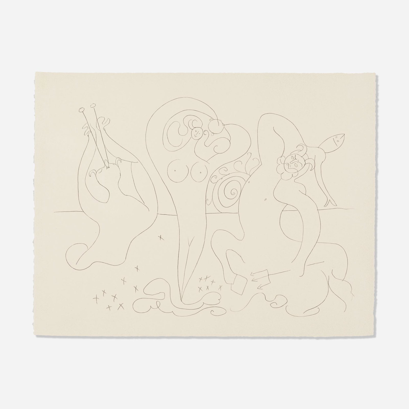 After Pablo Picasso, Untitled: After Pablo Picasso Untitled (from Mes Dessins d'Antibes) 1946 / 1958 lithograph 20 h × 25.625 w in (51 × 65 cm) This work is from the edition of 200 printed by Daniel Jacomet and p