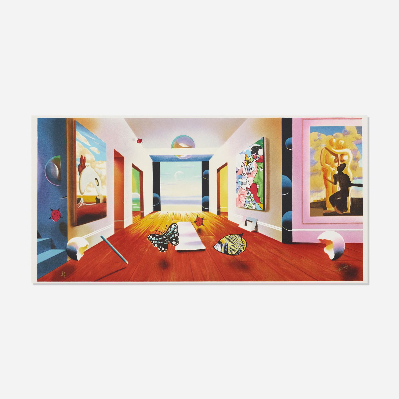 Ferjo, Hallway to Infinity: Ferjo Hallway to Infinity 2000lithograph in colors on Rives BFK sheet: 11.5 h × 22.75 w in (29 × 58 cm) image: 11 h × 22 w in (28 × 56 cm) Signed to lower edge 'AP F