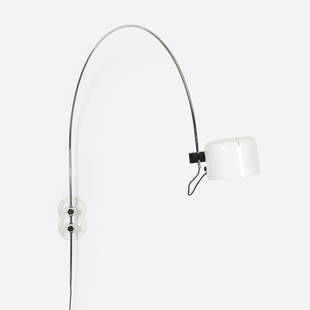 Joe Colombo, Coupe wall light, model 1158: Joe Colombo Coupe wall light, model 1158 O-Luce Italy, 1967 enameled aluminum, chrome-plated steel, plastic 52 h × 8.75 w × 60 d in (132 × 22 × 152 cm) Literature: Joe