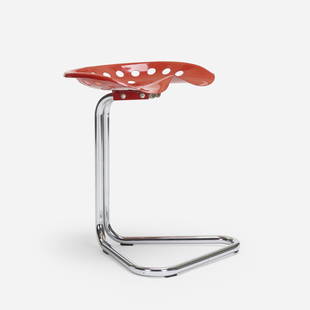 Rodney Kinsman, T7 Tractor stool: Rodney Kinsman T7 Tractor stool OMKUnited Kingdom, 1971enameled steel, chrome-plated steel 21.5 h × 18.5 w × 17.5 d in (55 × 47 × 44 cm) This work wi