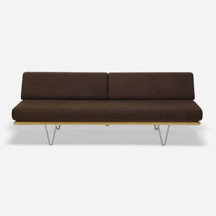 After George Nelson & Associates, Case Study Daybed: After George Nelson & Associates Case Study Furniture V-Leg Daybed Modernica USA, 1950 / c. 2000 upholstery, birch plywood, chrome-plated steel 26.75 h × 76.5 w × 35 d in (68 ×