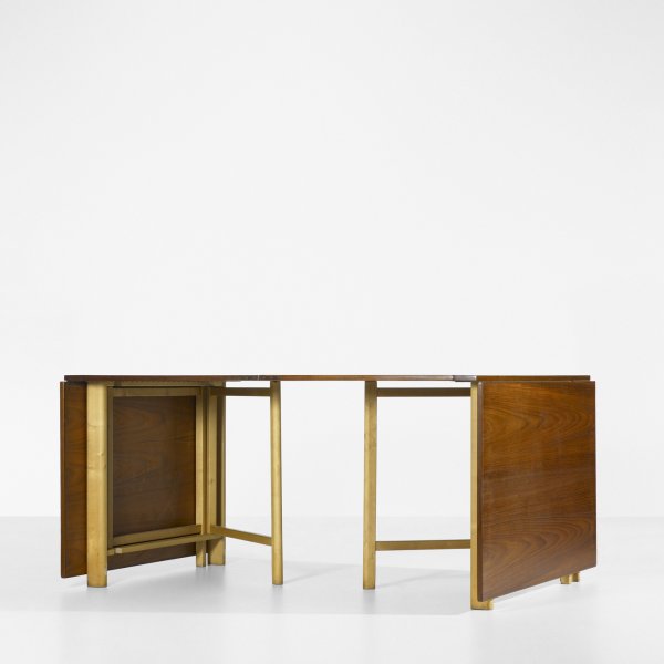 Bruno Mathsson Maria folding table: Bruno Mathsson Maria folding table Firma Karl Matthson Sweden , 1967 teak, beech 58 w x 43.25 d x 28.5 h inches Table features four 26-inch drop-leaves and can be arranged in a variety of configuratio
