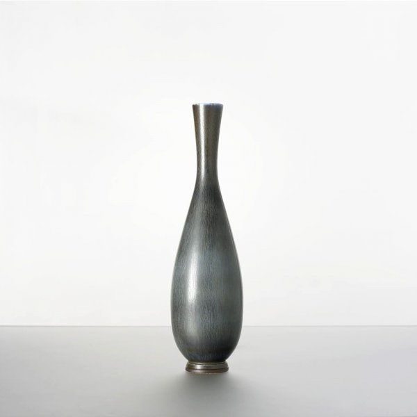 Berndt Friberg vase: Berndt Friberg vase Gustavsberg Sweden, 1962 glazed stoneware 3.5 dia x 13.5 h inches Incised signature and studio mark to underside: [Friberg].