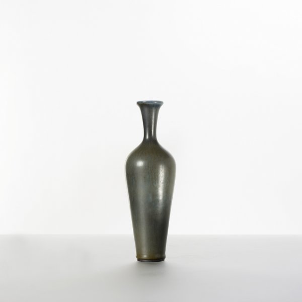 Berndt Friberg vase: Berndt Friberg vase Gustavsberg Sweden, 1965 glazed stoneware 2.75 dia x 8 h inches Signed with incised signature and studio mark to underside: [Friberg].