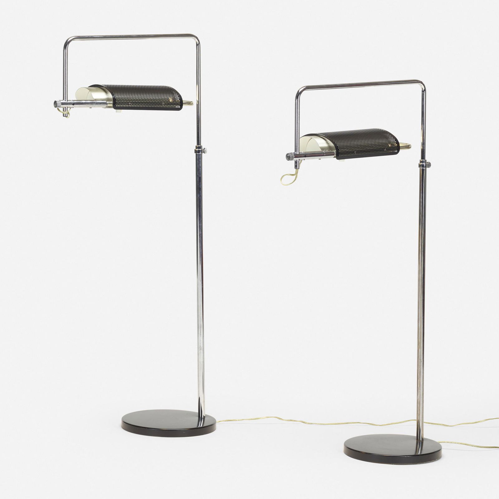 George Nelson & Associates, Eyeshade floor lamps, pair (1 of 3)