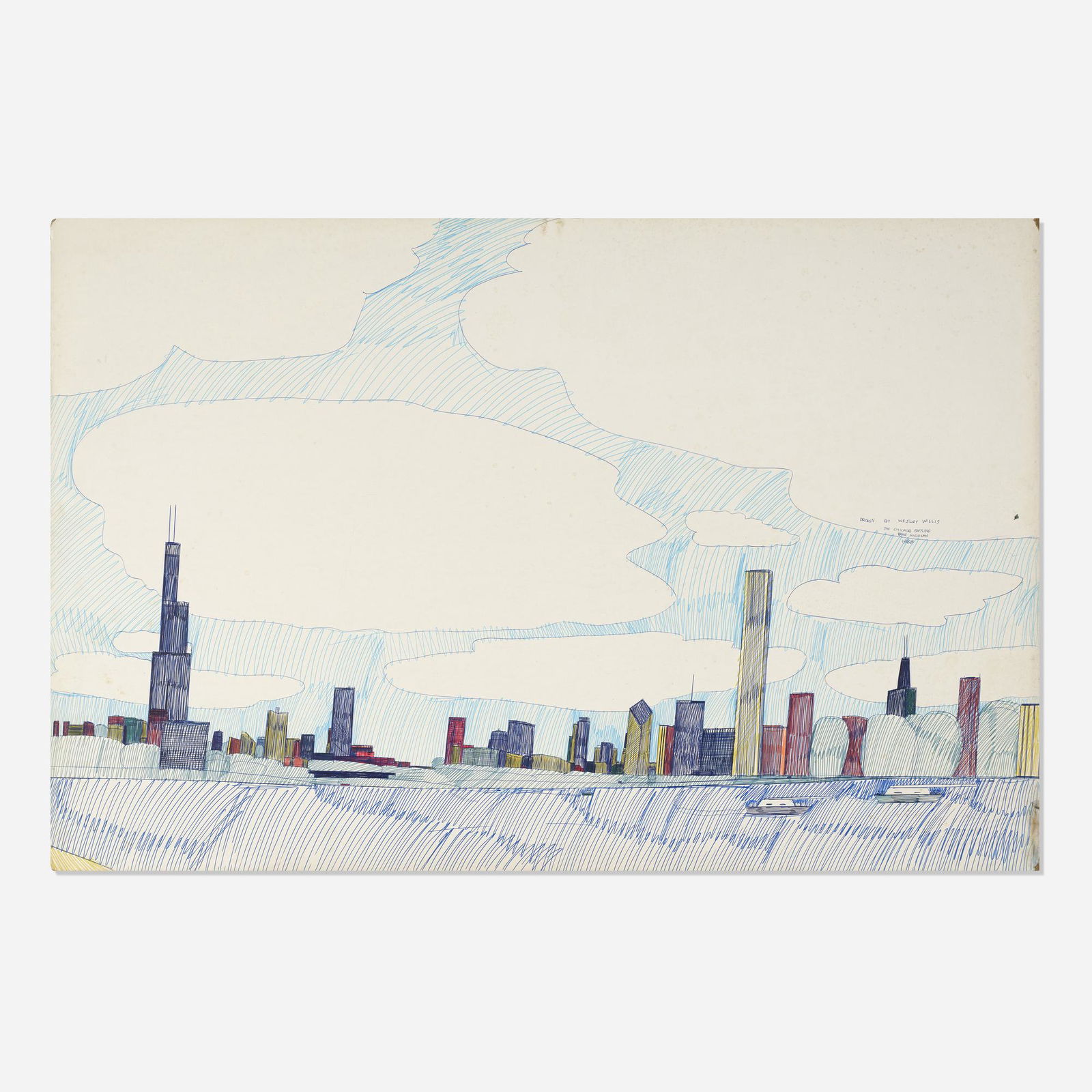 Wesley Willis, The Chicago Skyline Lake Michigan (1 of 2)