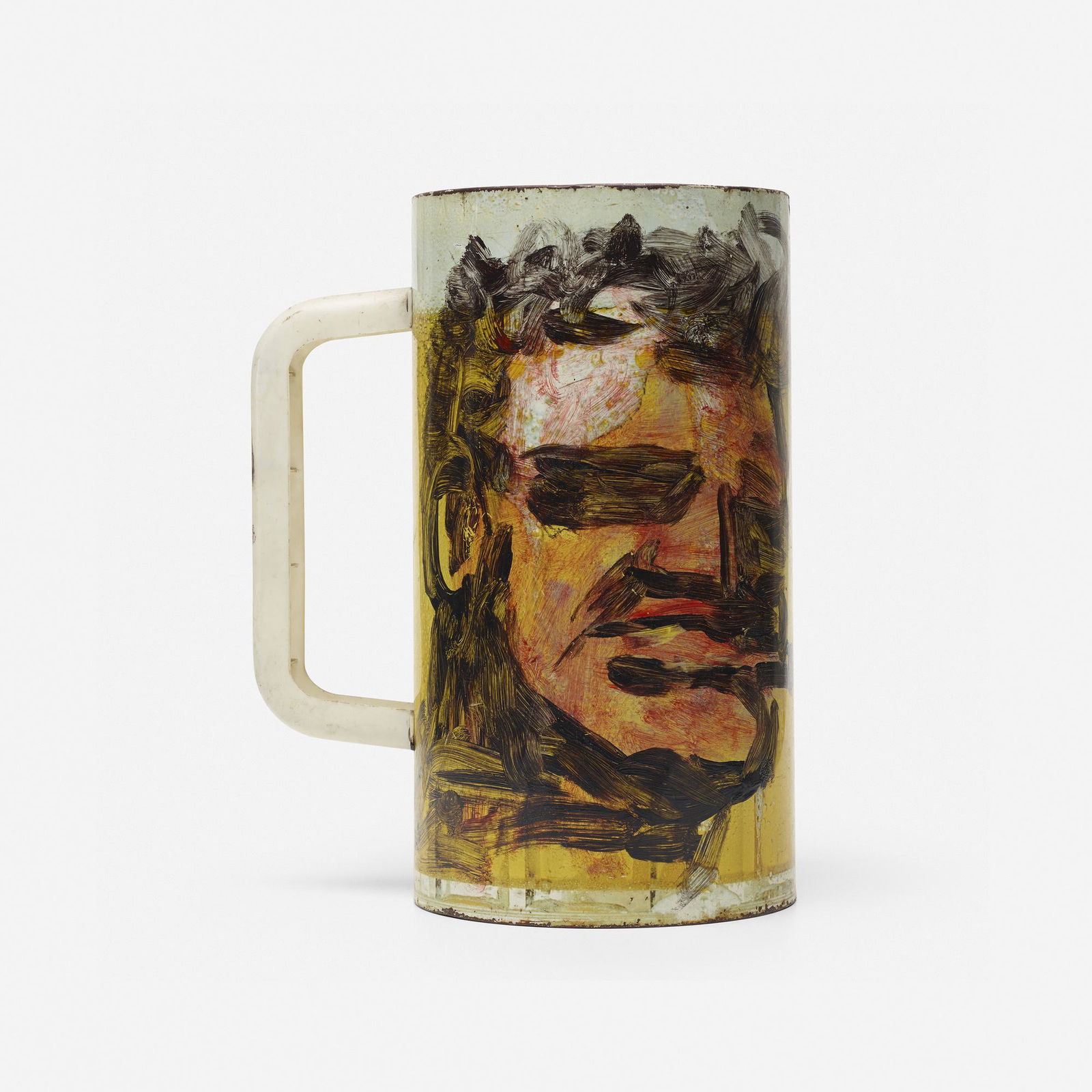 Robert Loughlin, Piece of Cake: Robert Loughlin Piece of Cake acrylic on enameled steel and plastic 16 h × 12.5 w × 8.75 d in (41 × 32 × 22 cm) Signed to handle 'RL'. Titled to underside 'Piece of Cake'.