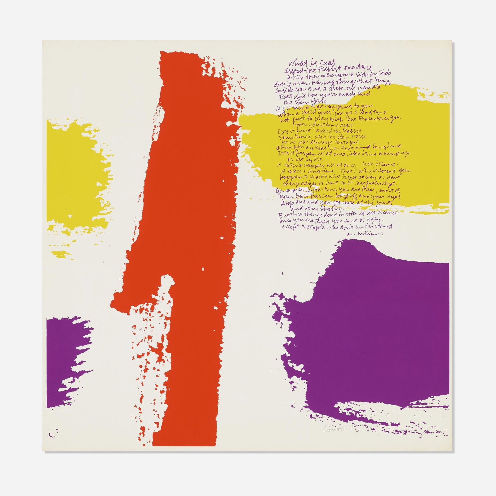 Sister Mary Corita, it doesn't happen all at once: Corita Kent (Sister Mary Corita) it doesn't happen all at once 1970 screenprint in colors 23 h × 23 w in (58 × 58 cm) Signed to lower edge 'Corita'. This work is identified in the a