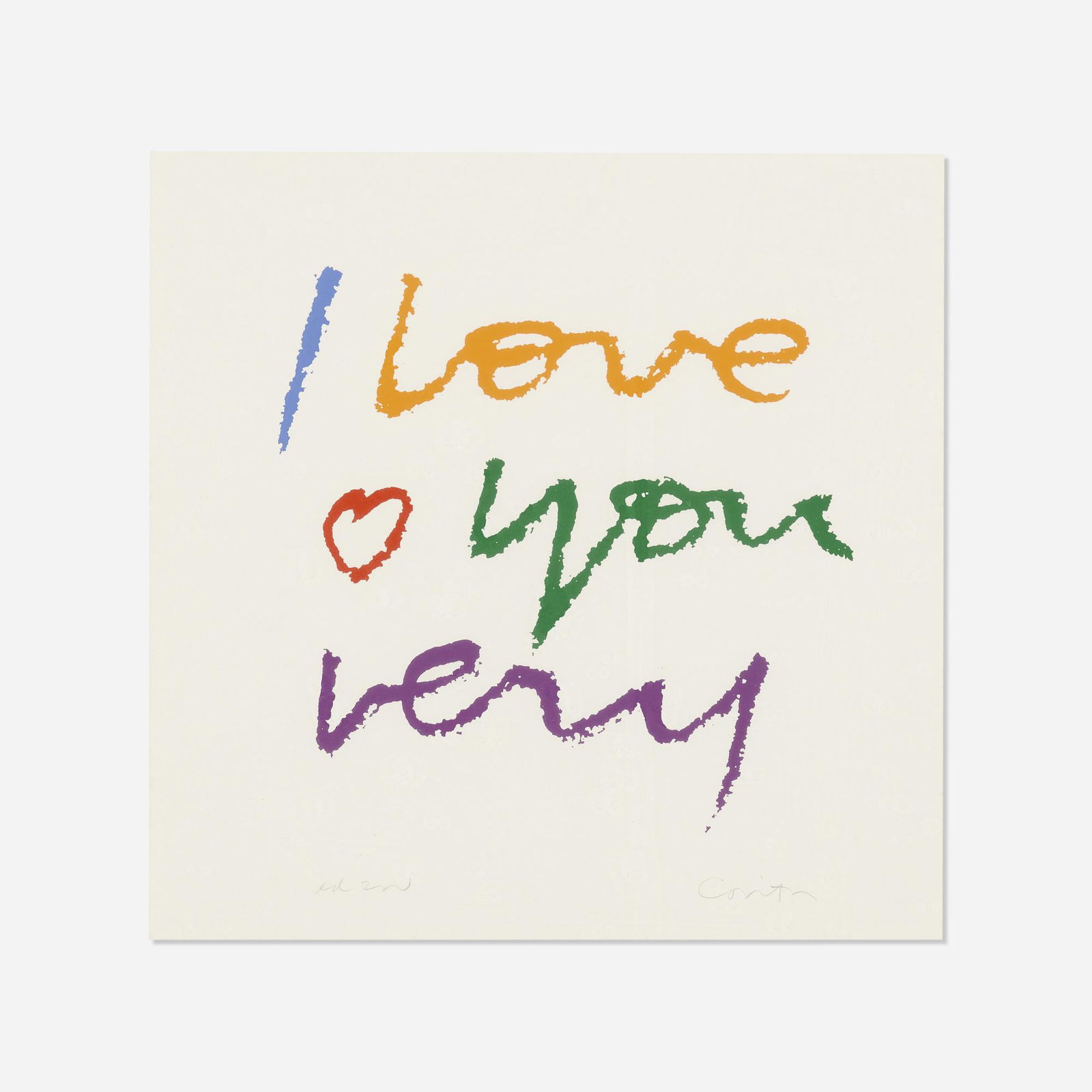 Corita Kent (Sister Mary Corita), I love you very (1 of 2)