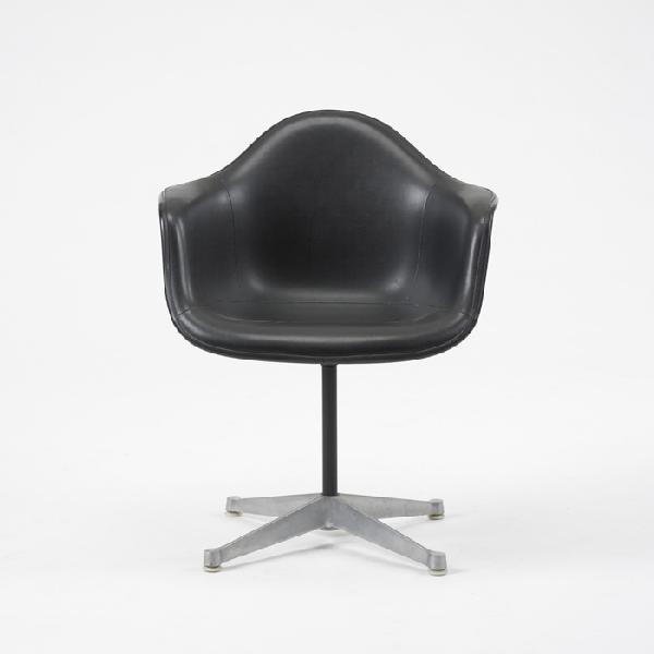 Charles and Ray Eames PAC: Charles and Ray Eames PAC Herman Miller USA, c. 1955 vinyl, fiberglass, enameled steel, aluminum, plastic 25 w x 23 d x 32 h inches Signed with molded manufacturer's mark to underside: [Herman Miller]