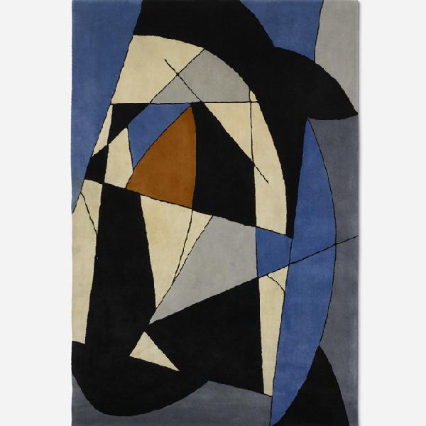 Edward Fields carpet: Edward Fields carpet Edward Fields, Inc. USA, c. 1970 carpet 71 w x 108 h inches Signed with stamped manufacturer's mark to underside: [100% Virgin Wool Face Edward Fields Made in USA].