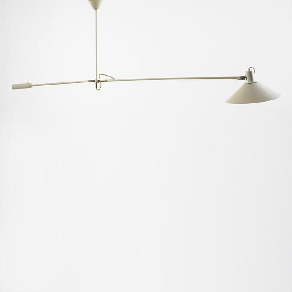 J.J.M. Hoogervorst counterbalance lamp: J.J.M. Hoogervorst counterbalance lamp Anvia The Netherlands, 1957 enameled steel, stainless steel 15 w x 78 d x 27 h inches