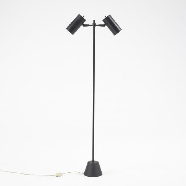 George Kovacs floor lamp: George Kovacs floor lamp USA, c. 1960 enameled steel, enameled aluminum 13 w x 6 d x 48.5 h inches