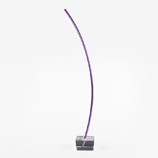 Shiro Kuramata Ephemera vase: Shiro Kuramata Ephemera vase Ishimaru Co., Ltd Japan, 1989 anodized aluminum, acrylic 7 w x 7 d x 54 h inches Literature: Shiro Kuramata 1934-1991, Hara et al., pg. 193