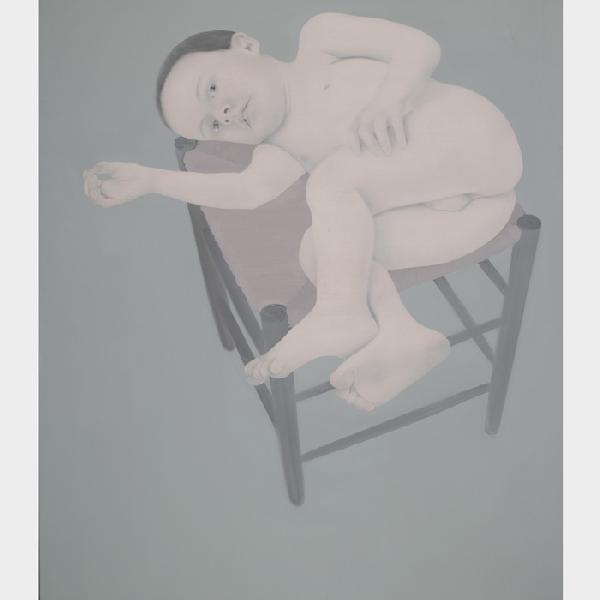 Kiki Lamers untitled: Kiki Lamers untitled United Kingdom, 1996 oil and charcoal on canvas 61 h x 53 w inches Signed to verso 'Lamers'. Provenance: CRG Art, Inc., New York | Private collection, New York