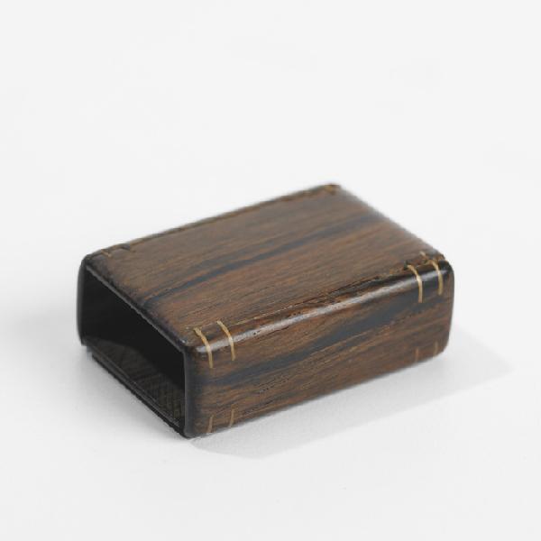 Peder Moos box: Peder Moos box Denmark, 1957 rosewood, birch 1.75 w x 1.25 d x .5 h inches Incised signature to side: [Lislle Stranvel 1 I 1957 18c]. Provenance: Poul Dahl, Denmark