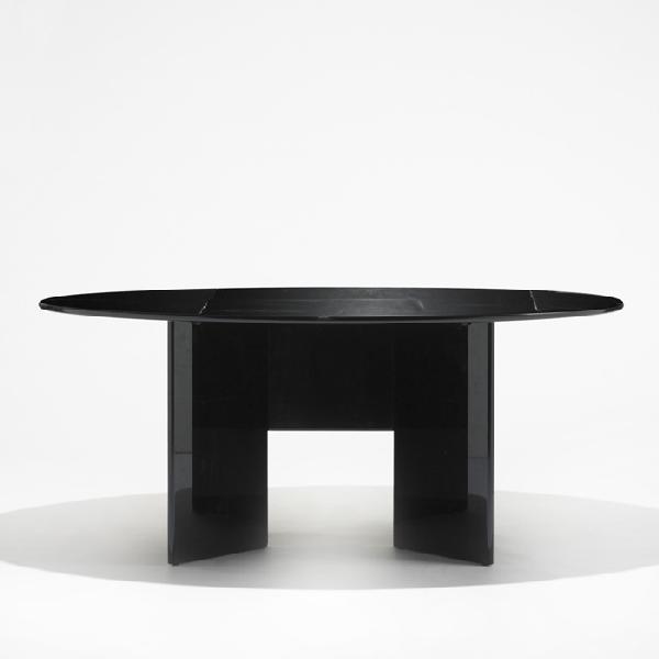 Kazuhide Takahama Antella table: Kazuhide Takahama Antella table Simon Japan, 1968 lacquered wood 66.5 w x 47.5 d x 28 h inches Table features a drop leaf and can be utilized as a console measureing 66.5 w x 23.75 d x 28 h inches.