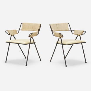 William (Billy) Haines, Armchairs, pair: William (Billy) Haines Armchairs, pair USA, c. 1950vinyl, rope, enameled wrought iron 27.5 h × 24.25 w × 22 d in (70 × 62 × 56 cm) This work will ship from