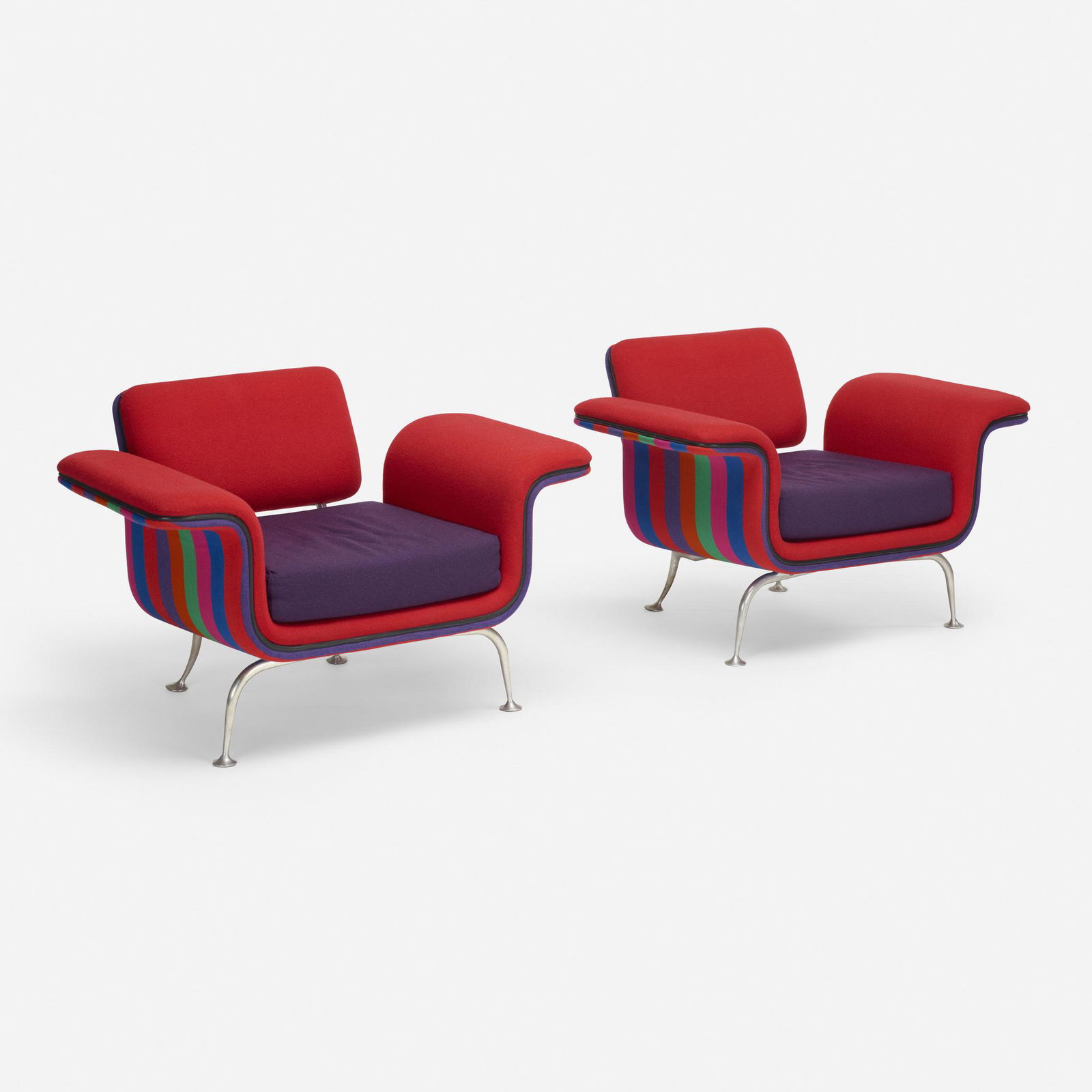 Alexander Girard, Lounge chairs model 66310, pair (1 of 3)
