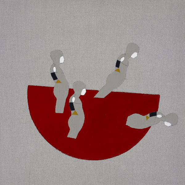 Ernest Trova Manscape: Ernest Trova Manscape USA oil and graphite on canvas 23 h x 23 w inches Signed to verso 'Trova'. Provenance: Acquired directly from the artist by the present owner