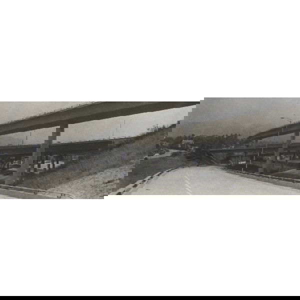 Catherine Opie untitled #9 (Freeway series): Catherine Opie untitled #9 (From the Freeway series) USA, 1994 platinum print 2.25 h x 6.75 w inches Signed, titled, numbered and dated to verso 'Catherine Opie Untitled #9 1994 2/5'. Signed, titled,