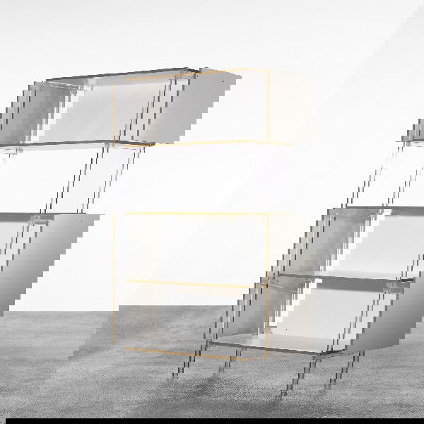 Mathieu Mercier Bookcase: Structure of…: Mathieu Mercier Bookcase: Structure of Plexyglass and Melamine France, 2000 Plexiglas and melamine over wood 73 h x 45 w inches Signed, titled and dated to underside of one shelf '"Structure of plexyg