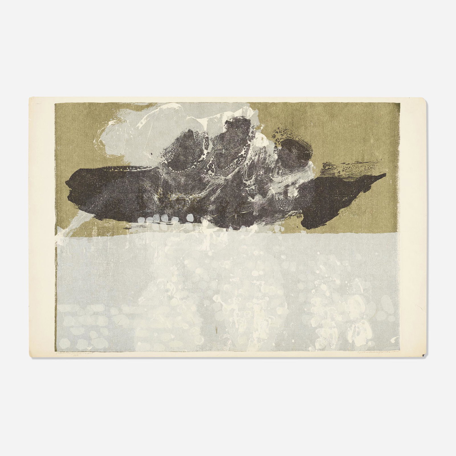 Corita Kent, manna in the desert: Corita Kent (Sister Mary Corita) manna in the desert 1959 screenprint in colors sheet: 23 h × 35 w in (58 × 89 cm) image: 22 h × 30.5 w in (56 × 77 cm) Signed, titled