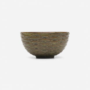 Axel Salto, Bowl: Axel Salto Bowl Royal CopenhagenDenmark, c. 1965glazed stoneware 2 h × 4 dia in (5 × 10 cm) Incised signature, number and glazed three line wave mark to underside 'Salto 2069