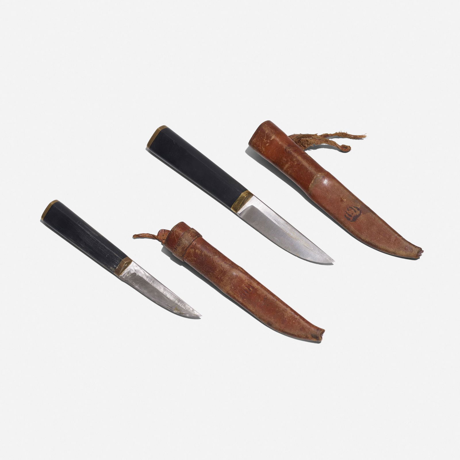 Tapio Wirkkala, Puukko knives and sheaths, set of two (1 of 4)