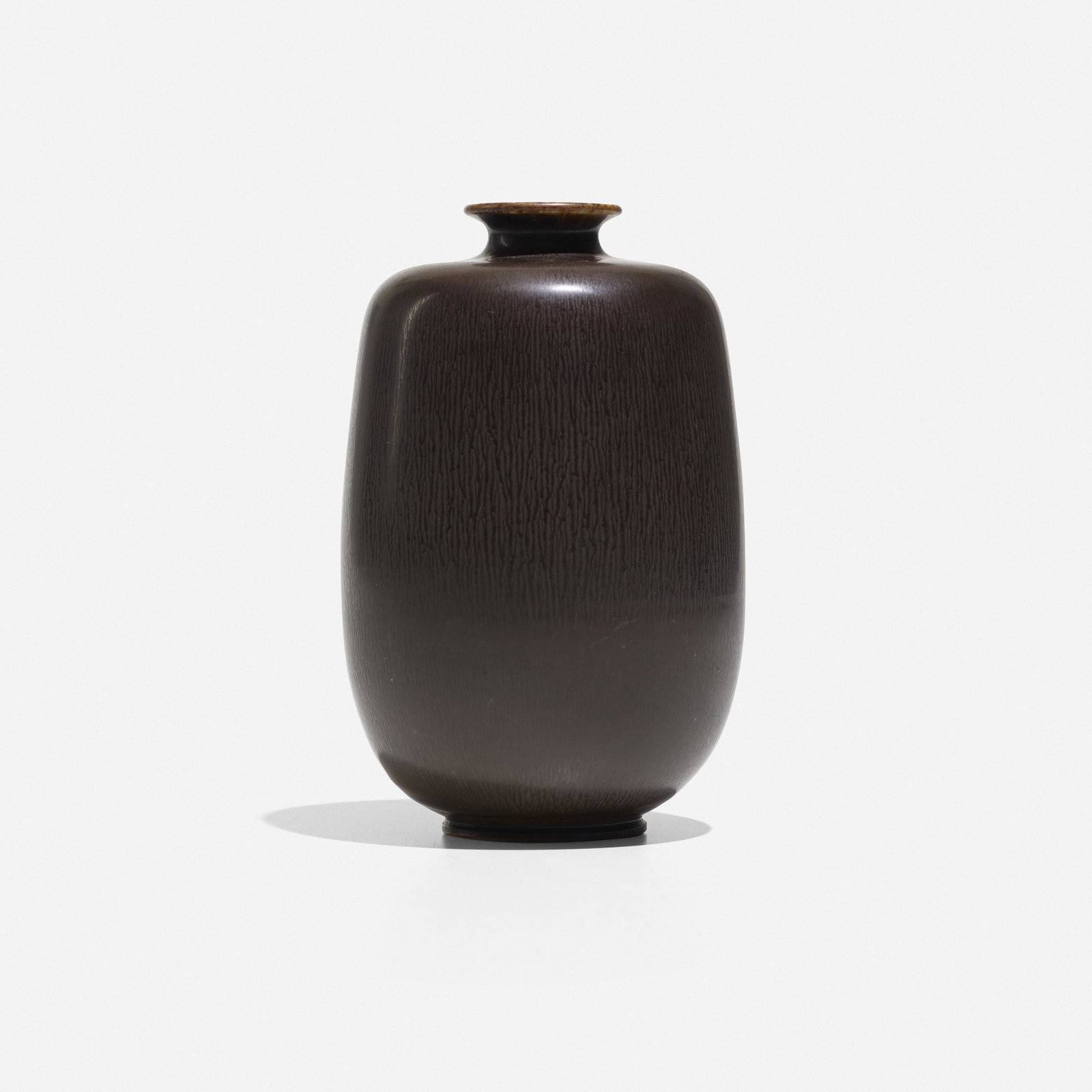 Berndt Friberg, Vase: Berndt Friberg Vase Gustavsberg Sweden, 1953 glazed stoneware 6.5 h × 3.5 dia in (17 × 9 cm) Incised signature with studio mark to underside 'Friberg X'. Th
