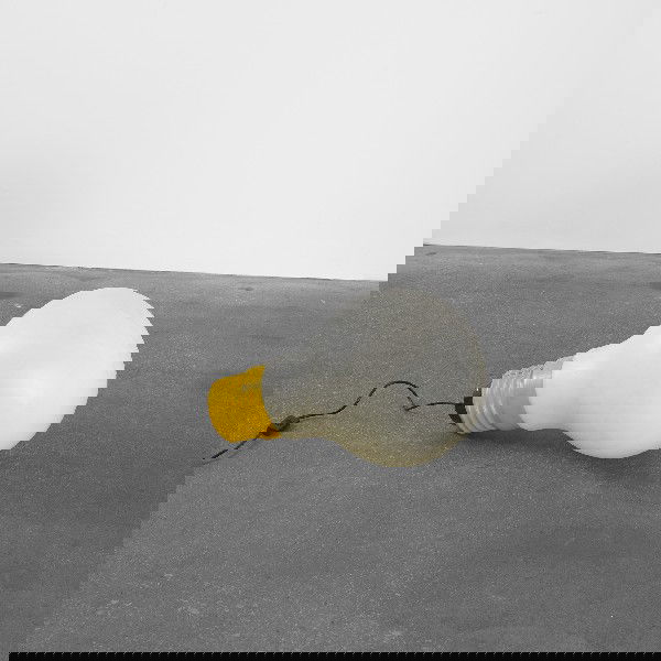 Ingo Maurer Bulb-Bulb lamp: Ingo Maurer Bulb-Bulb lamp Design M Germany, 1969 injection-molded plastic 13 dia x 23.5 h inches Signed with molded mark to edge: [Ingo Maurer].