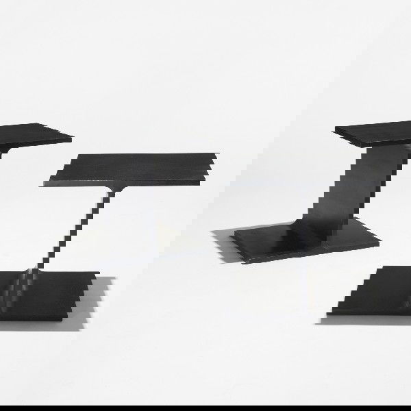 Ward Bennett I-Beam occassional tables, pair: Ward Bennett I-Beam occassional tables, pair Brickel Associates USA, c. 1978 enameled steel 16 w x 16 d x 15.25 h inches