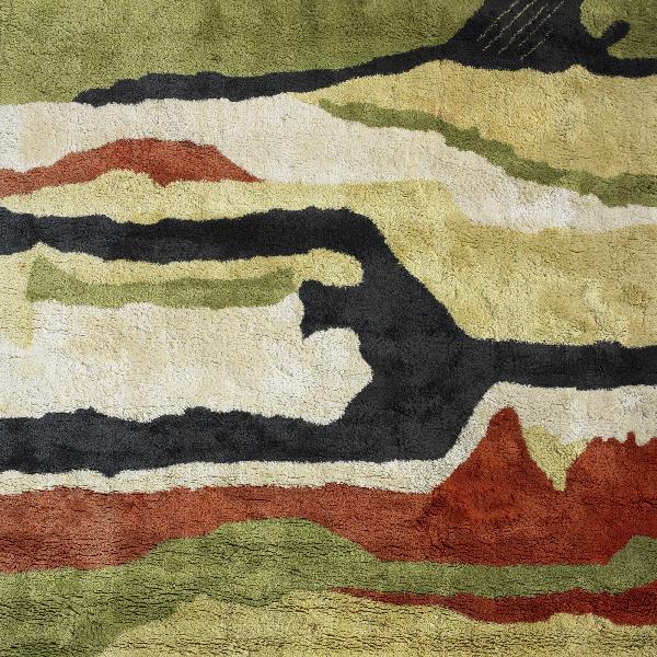 Edward Fields carpet: Edward Fields carpet Edward Fields, Inc. USA, 1969 hand-tufted wool 142 w x 146 h inches Signed with stamped manufacturer's mark to reverse: [Edward Fields, Inc. 100% Virgin Wool Face Copyright 1969 #