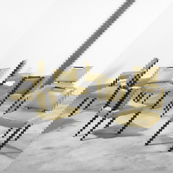 Paul Laszlo dining chairs, set of eight: Paul Laszlo dining chairs, set of eight USA, c. 1940 leather, lacquered mahogany 20 w x 21 d x 31 h inches