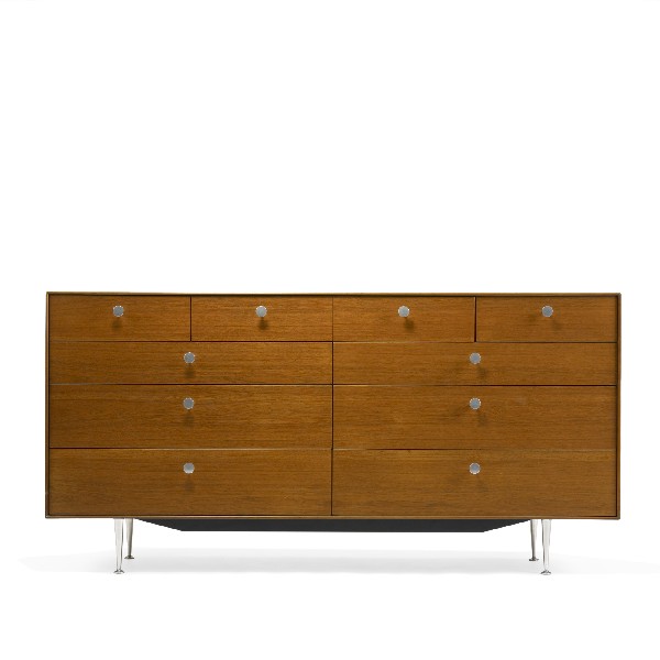 George Nelson & Associates Thin Edge cabinet: George Nelson & Associates Thin Edge cabinet Herman Miller USA, 1952 teak, aluminum 67 w x 19.5 d x 33.25 h inches Literature: George Nelson: Architect, Writer, Designer, Teacher, von Vegesack and Eis