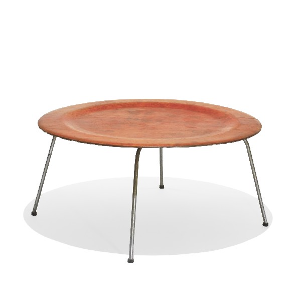 Charles and Ray Eames CTM: Charles and Ray Eames CTM Herman Miller USA, 1946/c. 1950 aniline-dyed birch plywood, chrome-plated steel 34 dia x 16.5 h inches Literature: Eames Design: The Work of the Office of Charles and Ray Eam