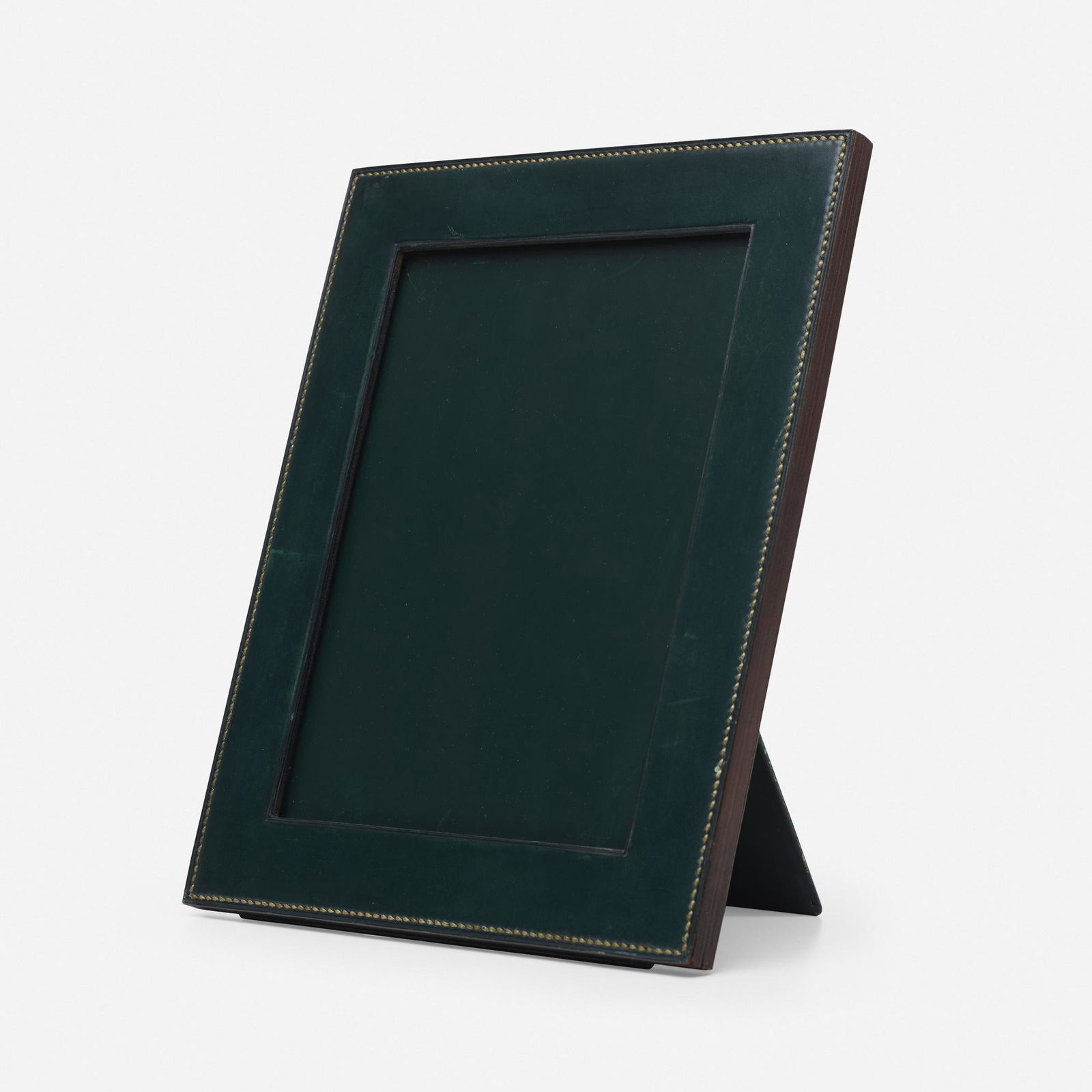 Paul Dupre-Lafon for Hermes, Picture frame: Paul Dupre-Lafon for Hermes Picture frame HermesFrance, c. 1950stacked box leather, glass 12 h × 10 w × 6 d in (30 × 25 × 15 cm) Stamped manufacturer's mark to re