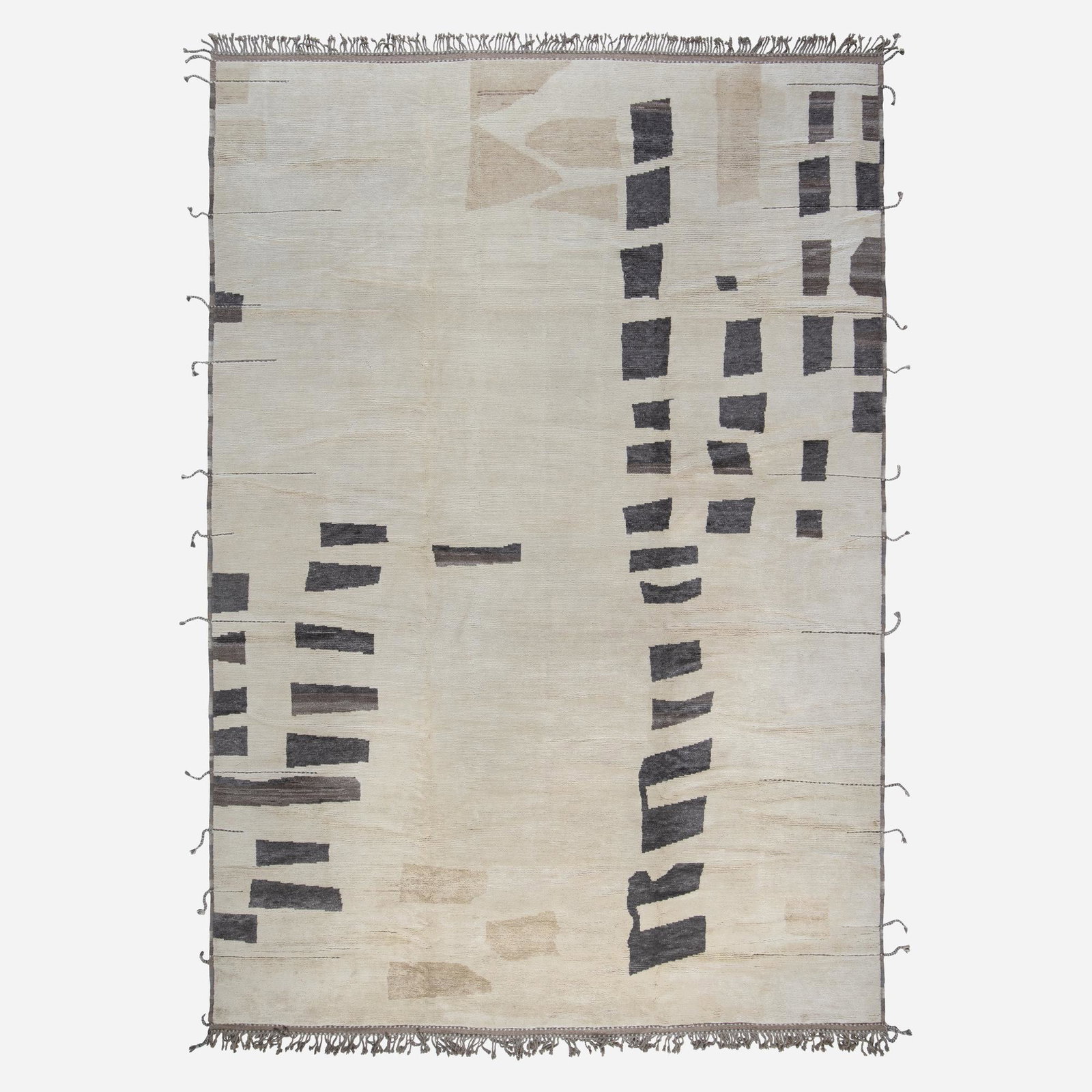 Moroccan, Pile carpet: Moroccan Pile carpet 21st century hand-knotted wool 18'2" × 12'9" in (554 × 389 cm) This work will ship from Rago in Lambertville, New Jersey.