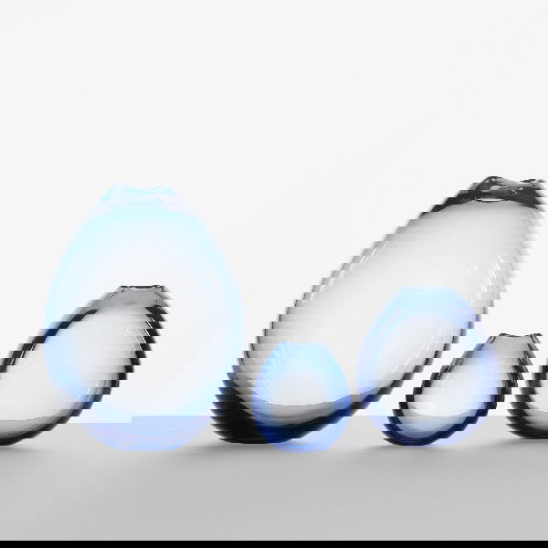 Per Lütken Drip vases, set of three: Per Lütken Drip vases, set of three Holmegaard Denmark, c. 1956 glass 12 w x 10 d x 15 h inches Incised signature to underside: [Holmegaard]. Signed with partial decal manufacturer's label to undersi