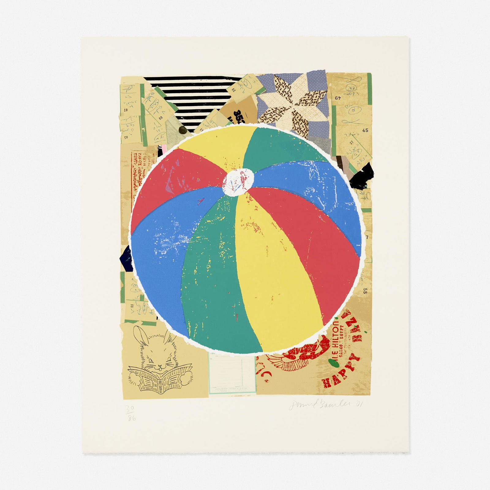 Donald Baechler, Beachball (from Some of My Subjects) (1 of 2)