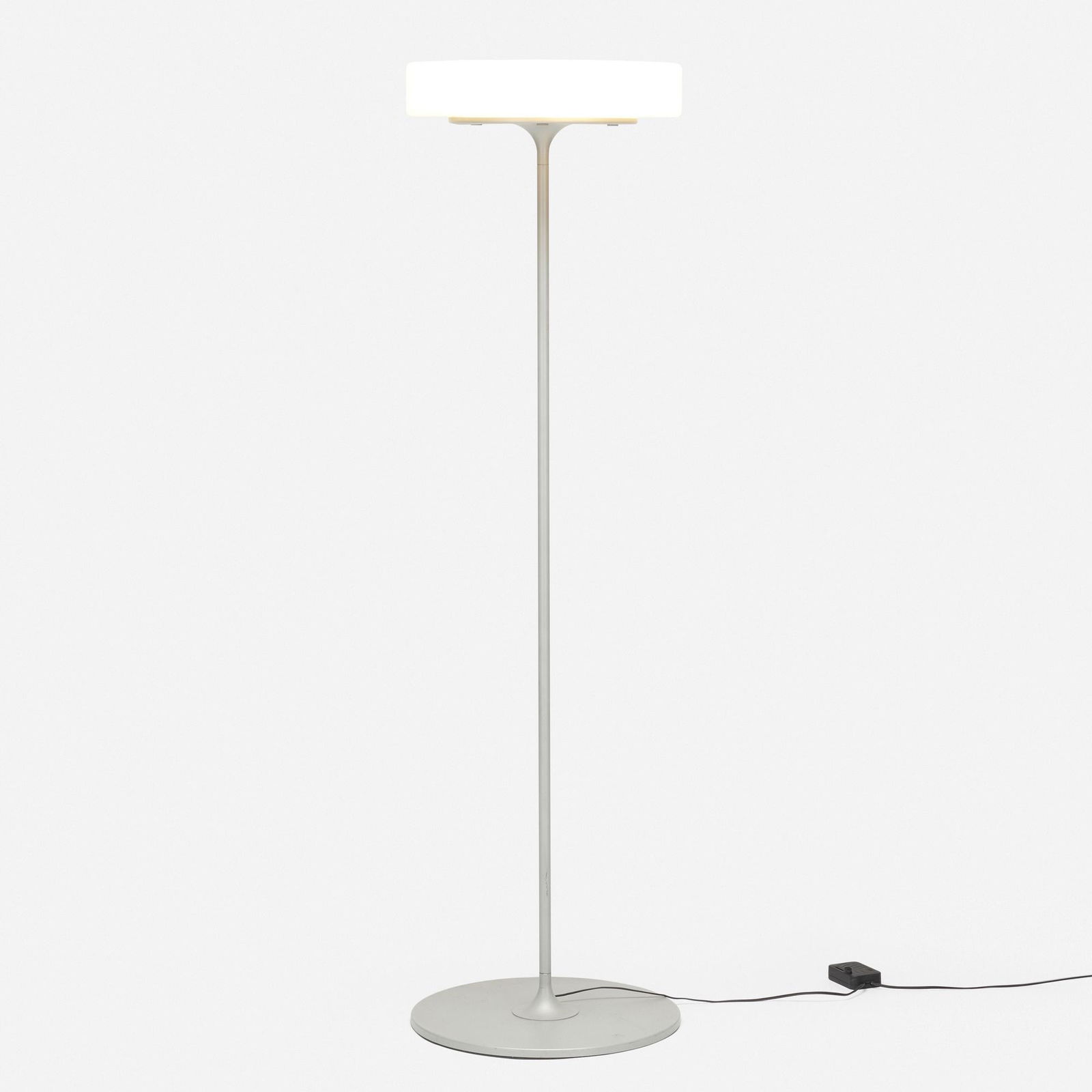 Ludovica and Roberto Palomba, Eero floor lamp: Ludovica and Roberto Palomba Eero floor lamp KundaliniItaly, 2000enameled steel, frosted glass 70 h × 19.25 dia in (178 × 49 cm) Foil manufacturer's label to socket 'Tronconi