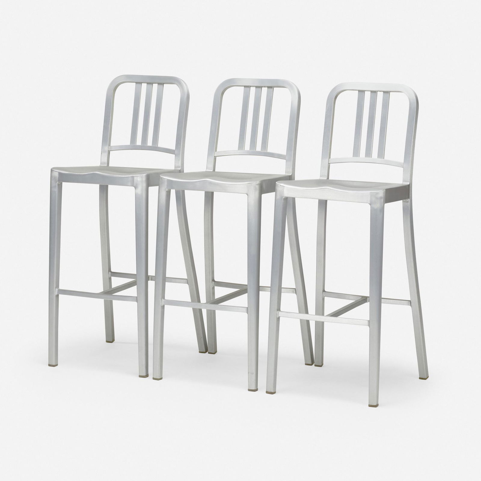 Emeco, Navy bar stools, set of three (1 of 3)