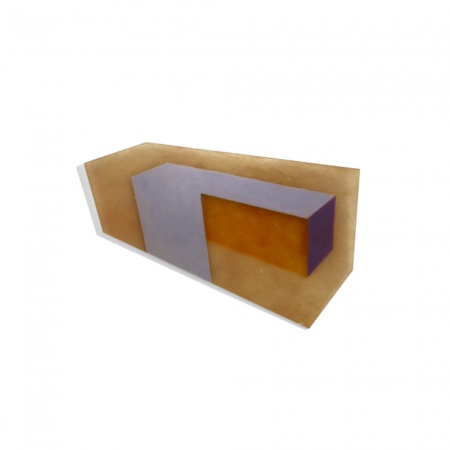 Ronald Davis untitled: Ronald Davis untitled 1967 polyester resin and fiberglass 6 h x 10 w inches