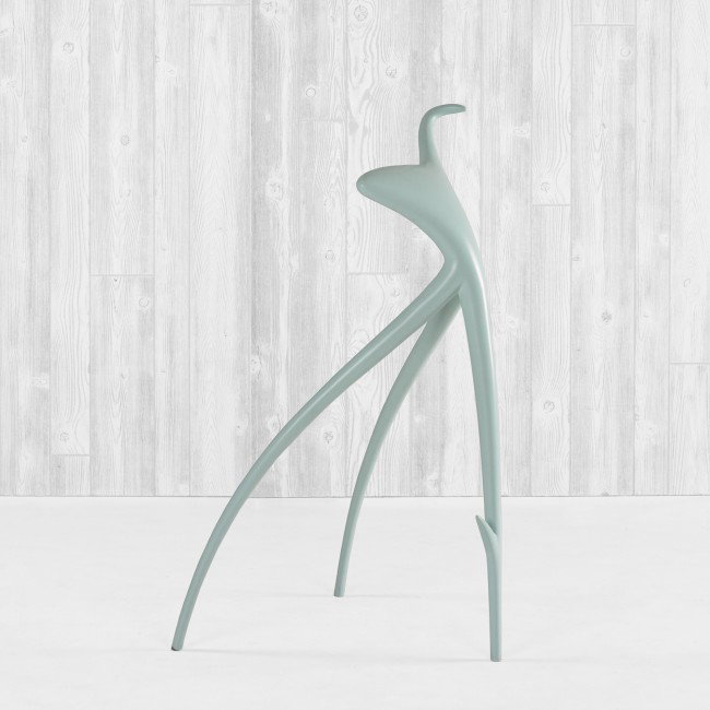 Philippe Starck W.W. Stool: Philippe Starck W.W. Stool Vitra France, 1990 enameled aluminum 21.5 w x 22 d x 38.75 h inches Signed to underside: [Starck]. Literature: Starck, Philippi, pg. 155
