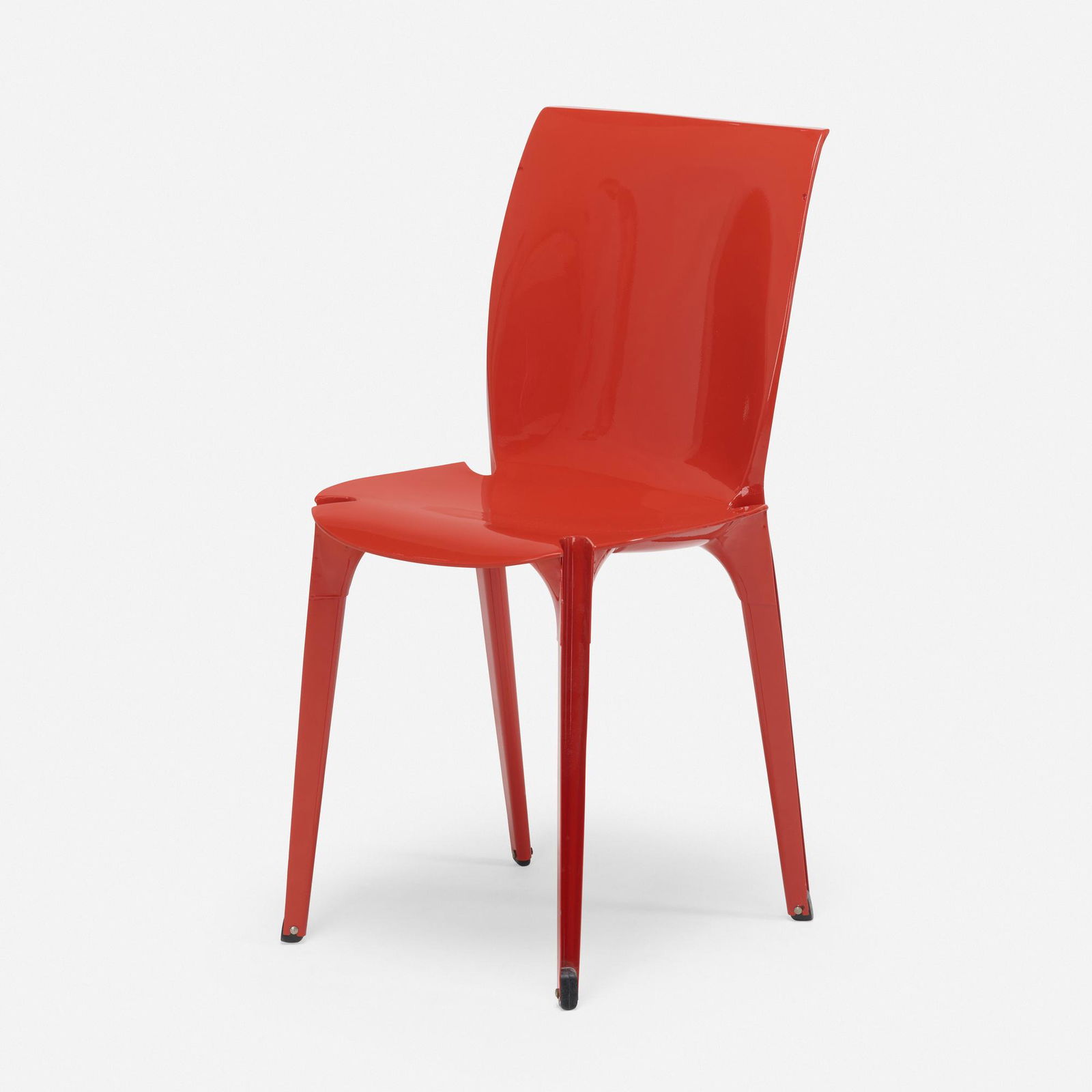 Marco Zanuso and Richard Sapper, Lambda chair: Marco Zanuso and Richard Sapper Lambda chair Knoll InternationalItaly / USA, 1959 / c. 1968enameled steel 30.75 h × 15 w × 16 d in (78 × 38 × 41 cm) Decal manufac